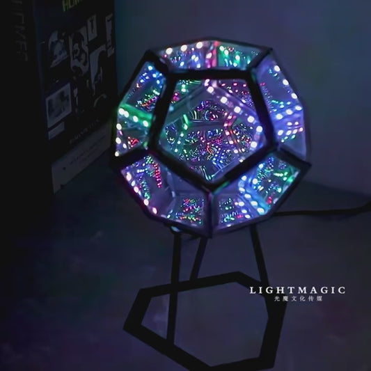 Fantasy Geometry Space LED Art Lamp Infinity Dodecaedron Creative Color RGB Art Light Christmas Decor Night Light Birthday Gifts